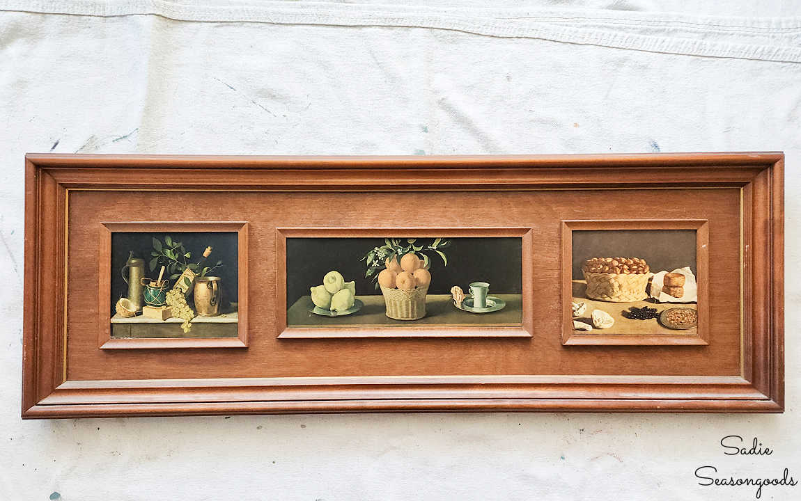 horizontal picture frame with three windows