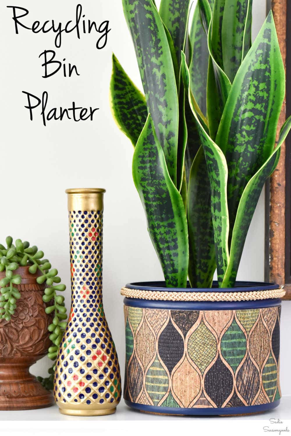 recycling a plastic coffee can