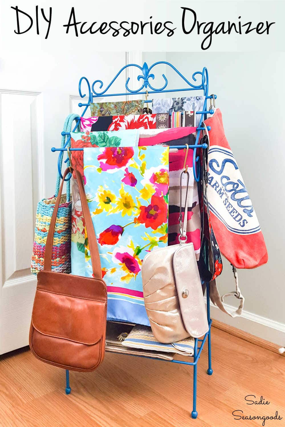 Closet Organizer for Accessories from a Wire Rack