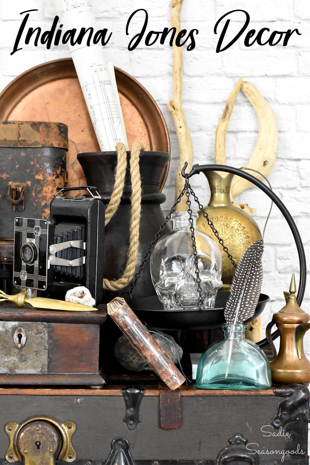 antiques and thrift store treasures for old world decor
