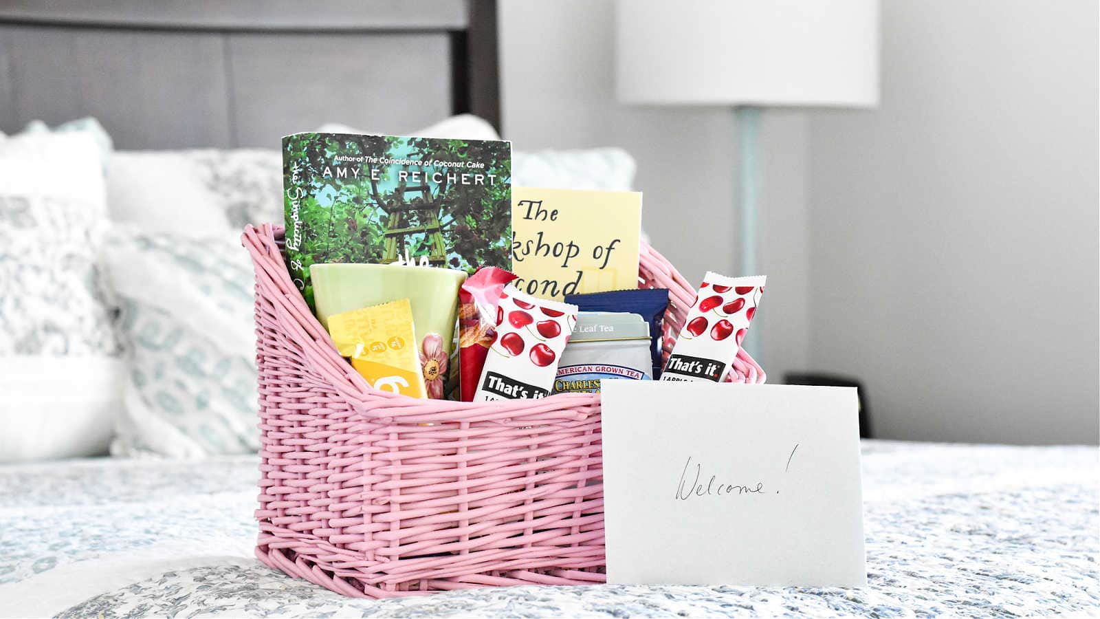 guest room welcome basket