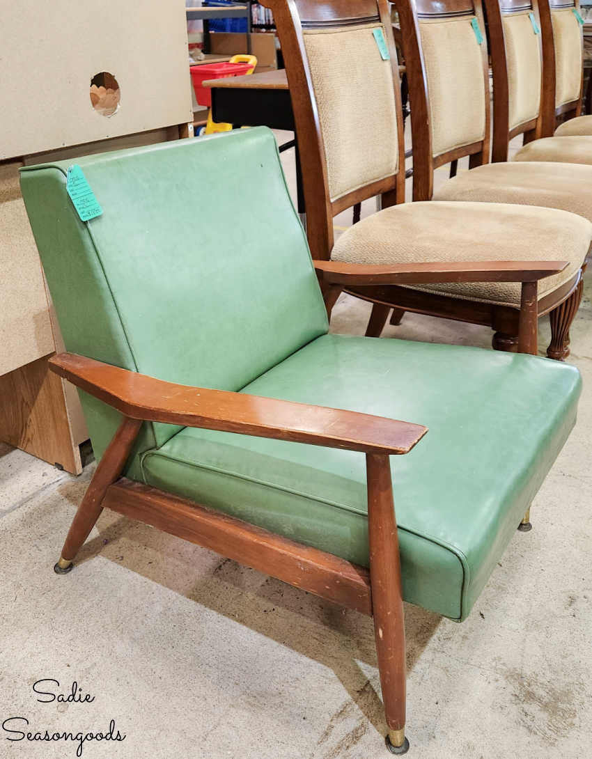 retro chair at a thrift store
