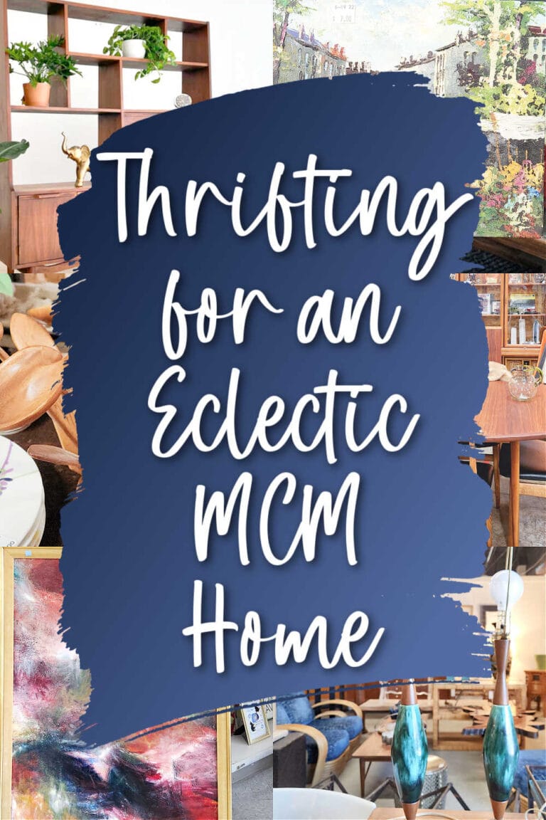 View of Thrift Store Home Decor: Eclectic Mid-Century Modern Style