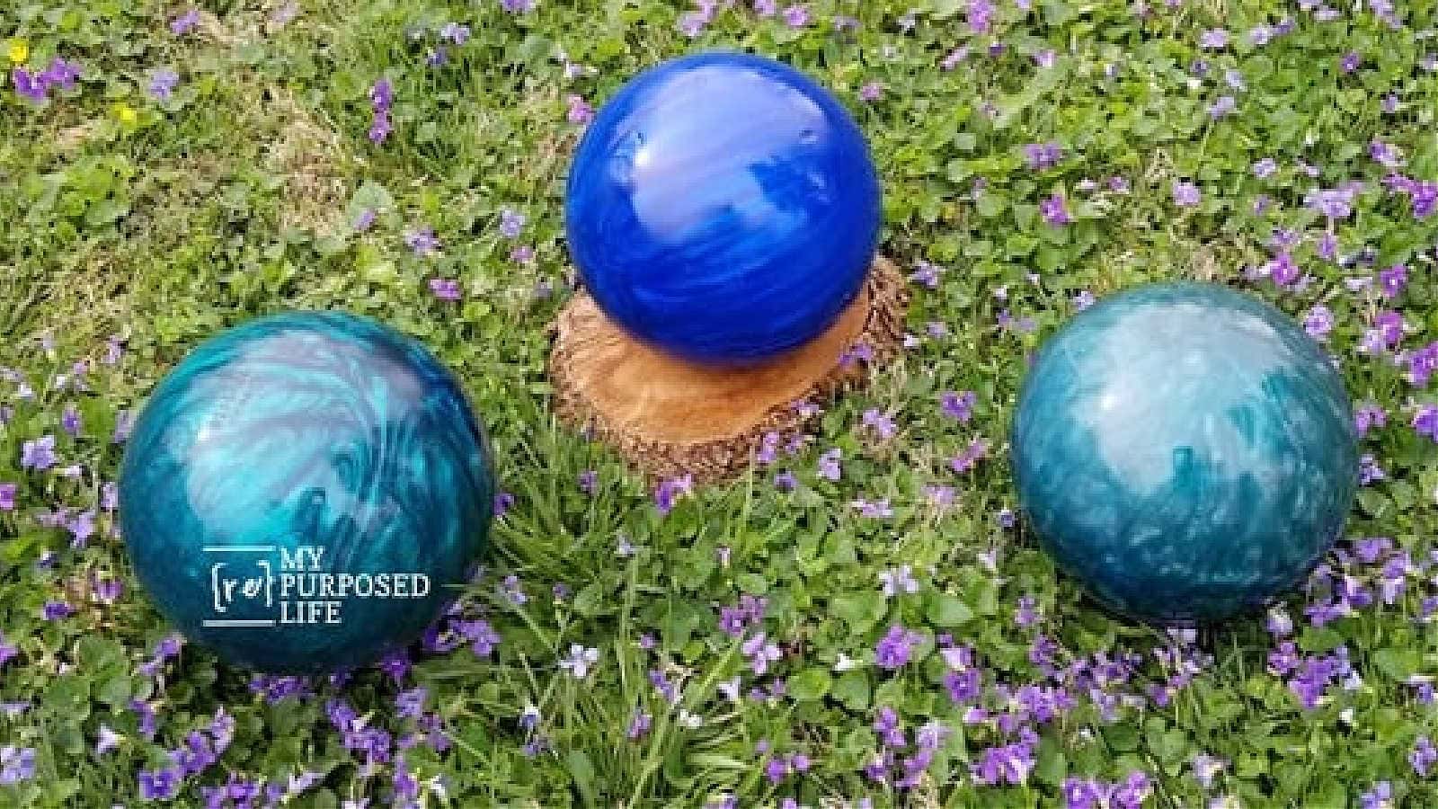 gazing ball from a bowling ball