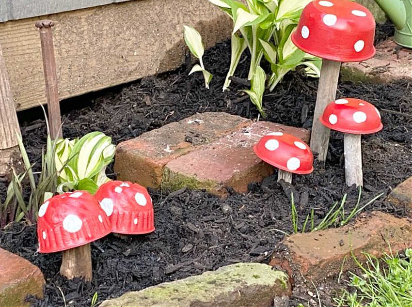 mushroom decor for the garden