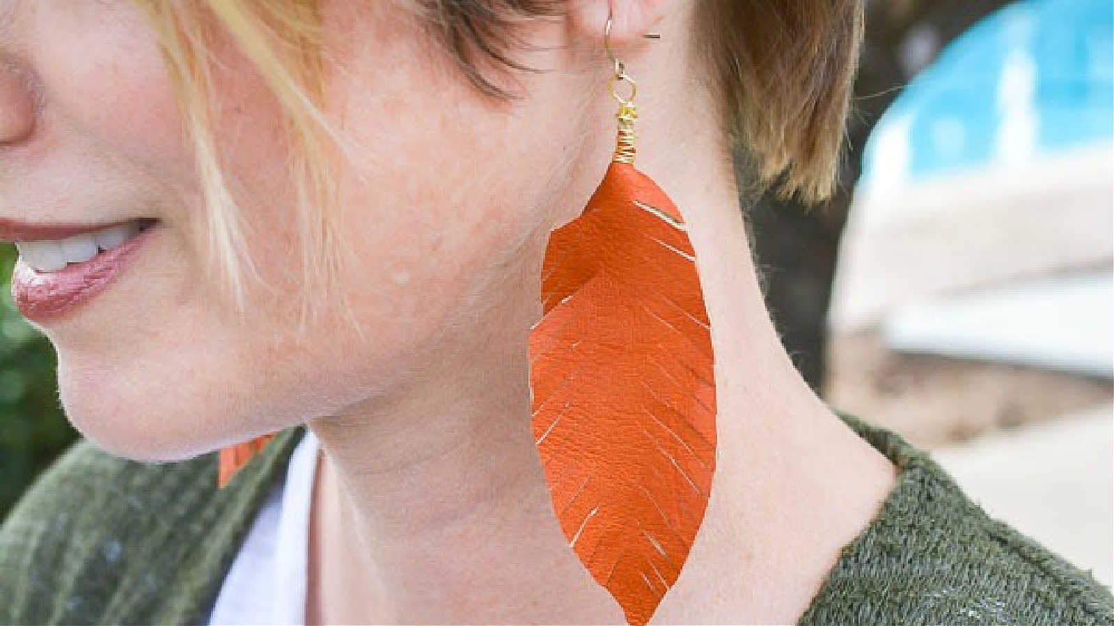 diy leather earrings