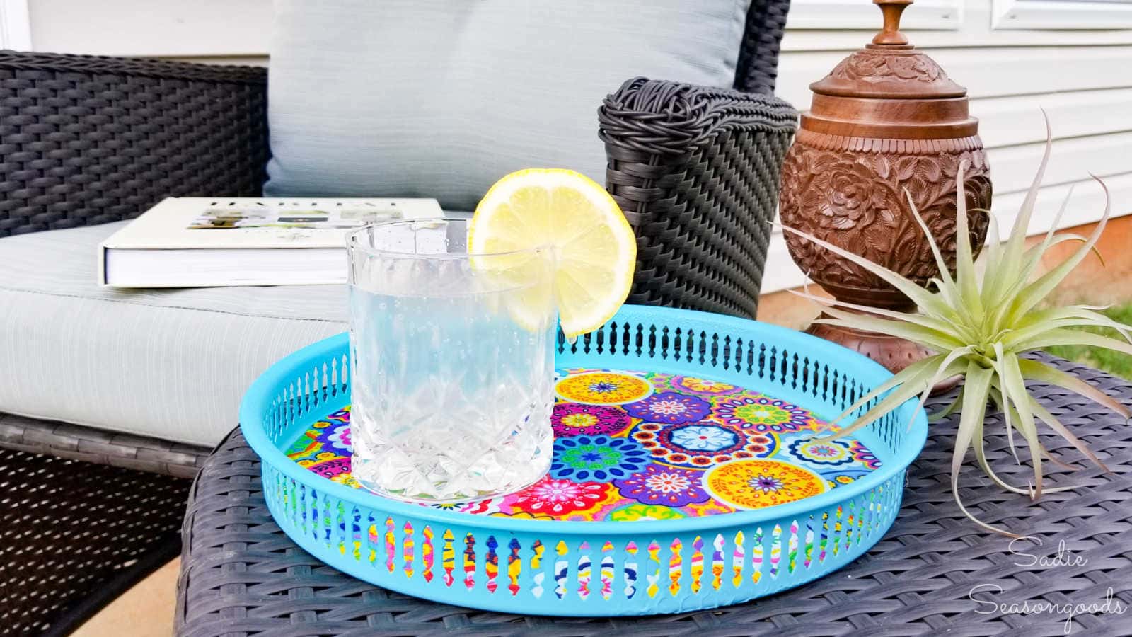 boho tray for summer