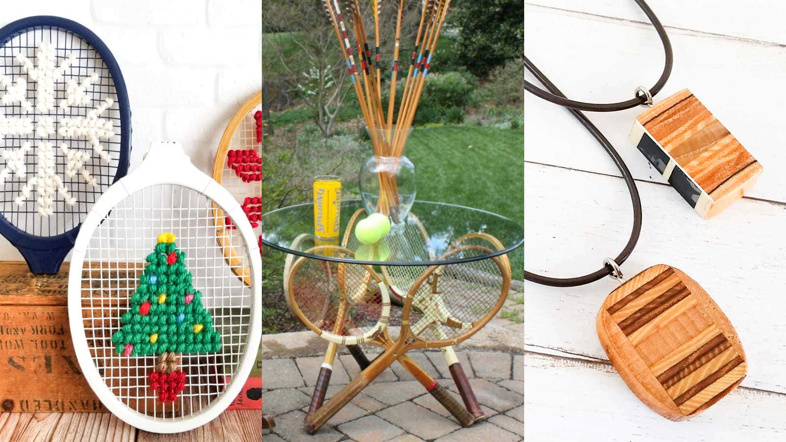 craft ideas for vintage tennis rackets