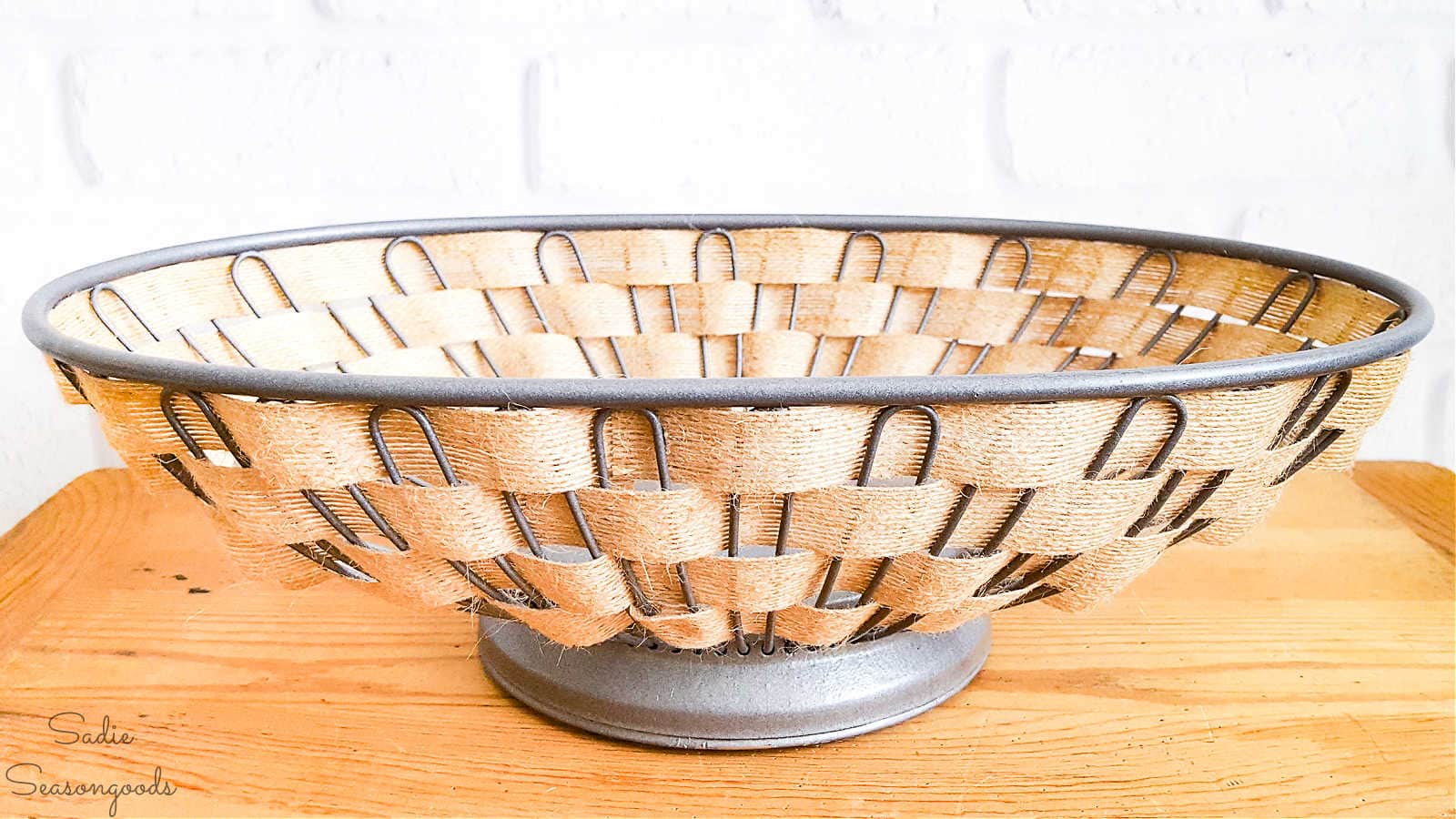 metal basket for farmhouse decor