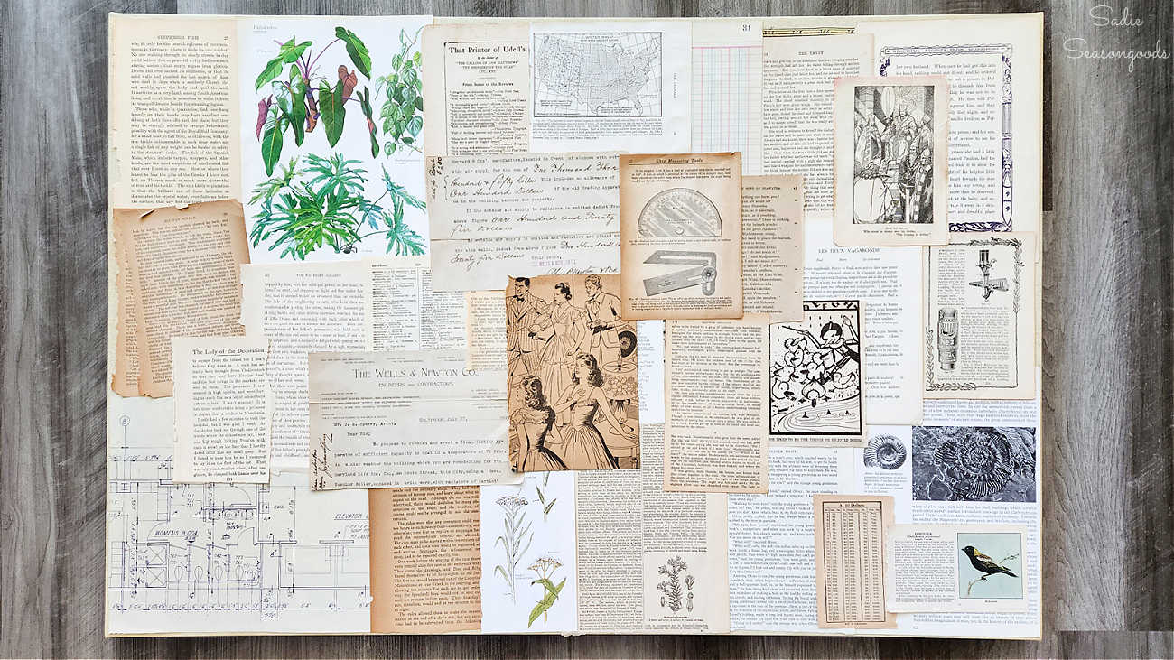 book page collage