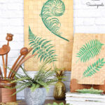 stenciled version of botanical prints