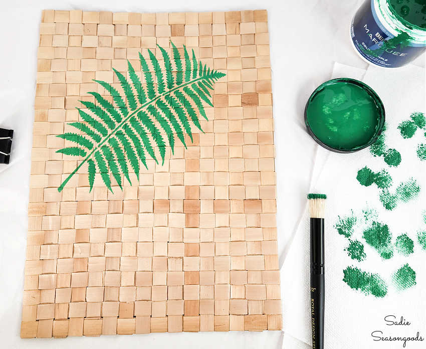 stenciled fern