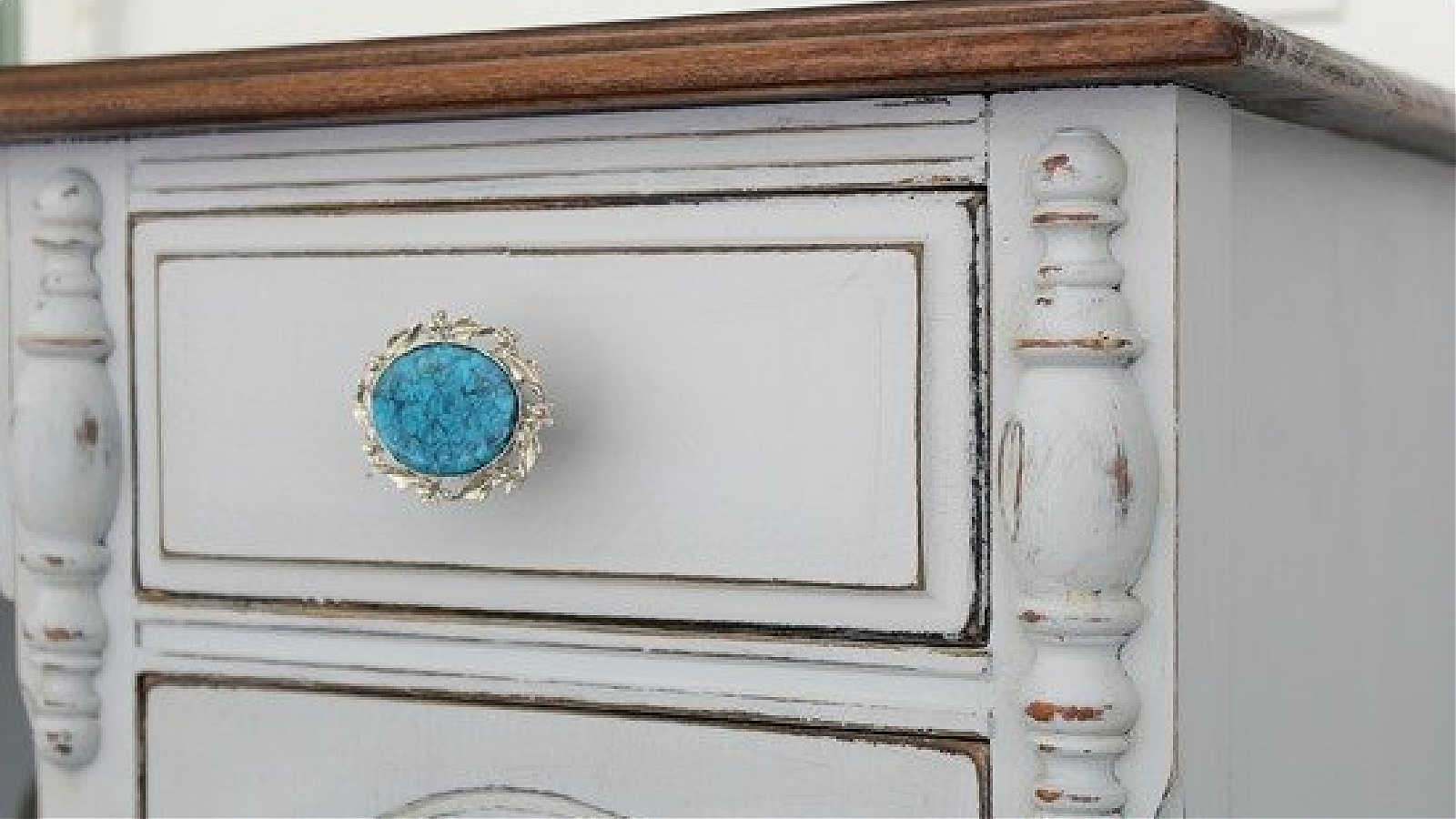 old jewelry as a drawer knob