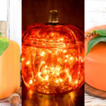 upcycle projects as fall pumpkins