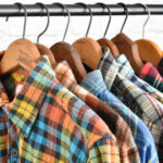 flannel shirts from a thrift store