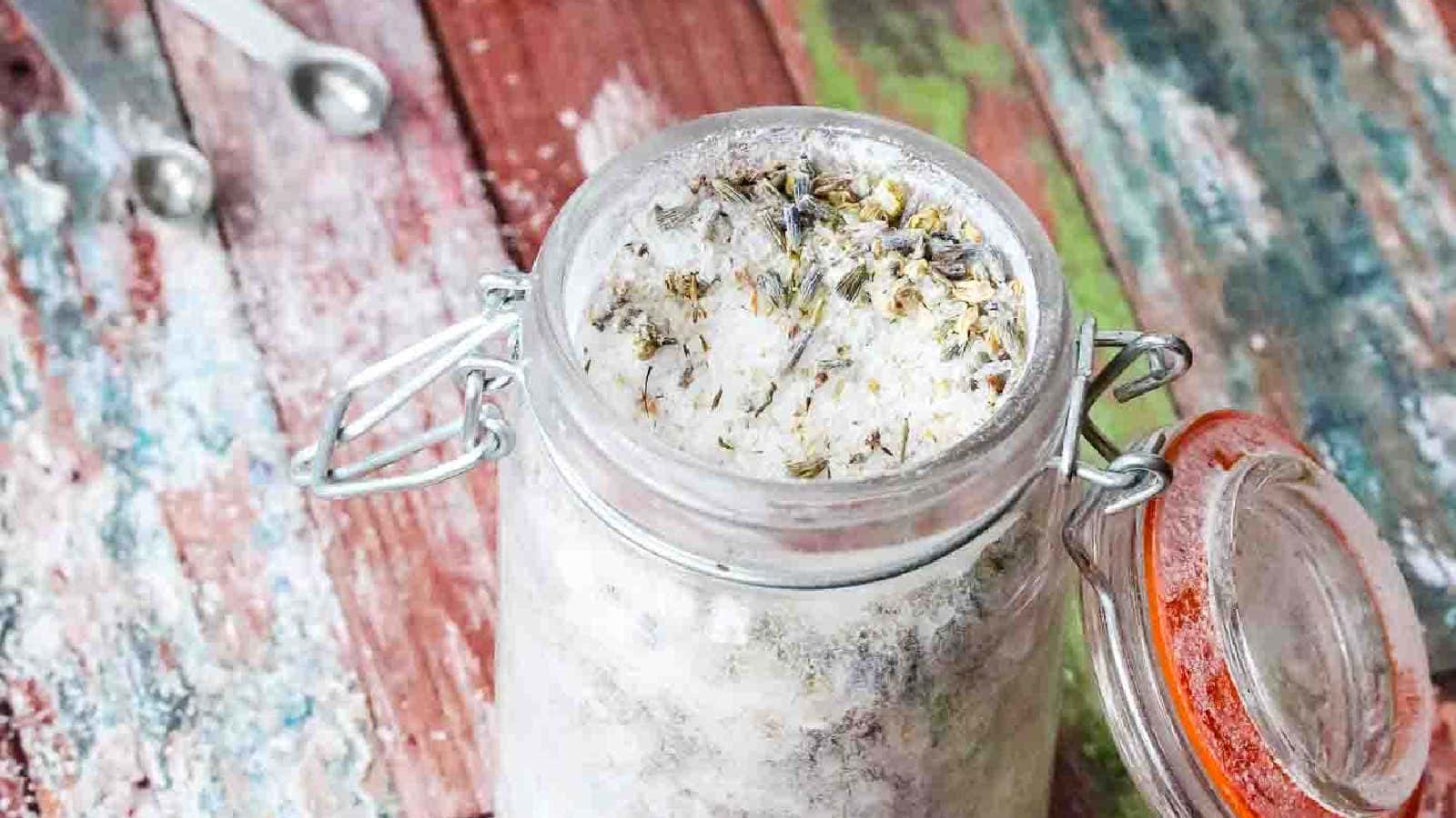 foot soak with lavender and chamomile