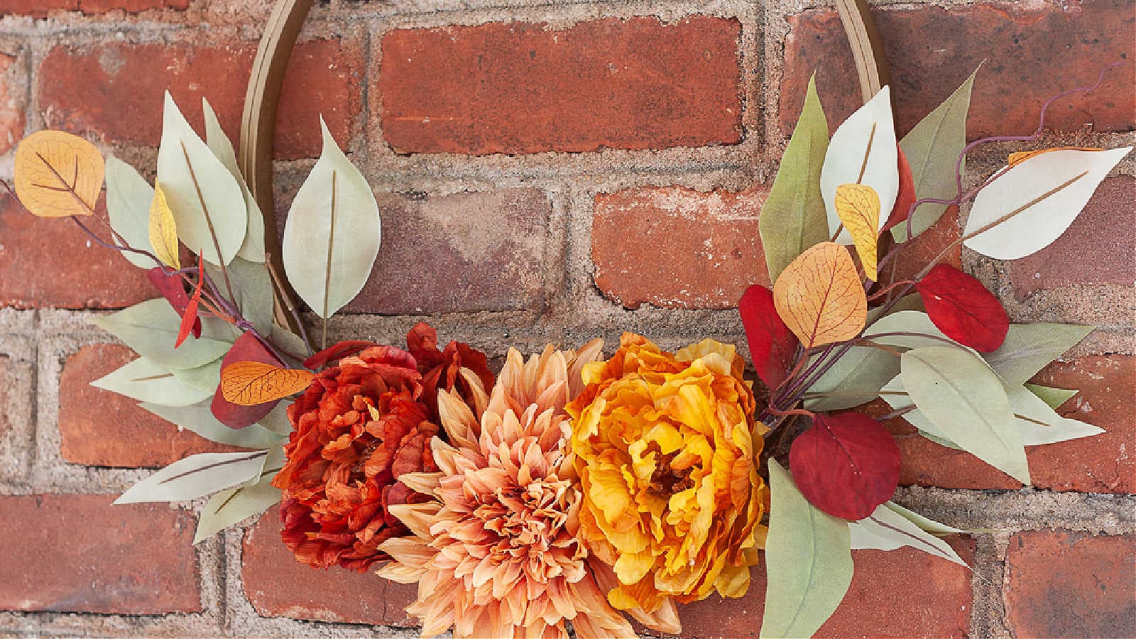 hoop wreath for fall