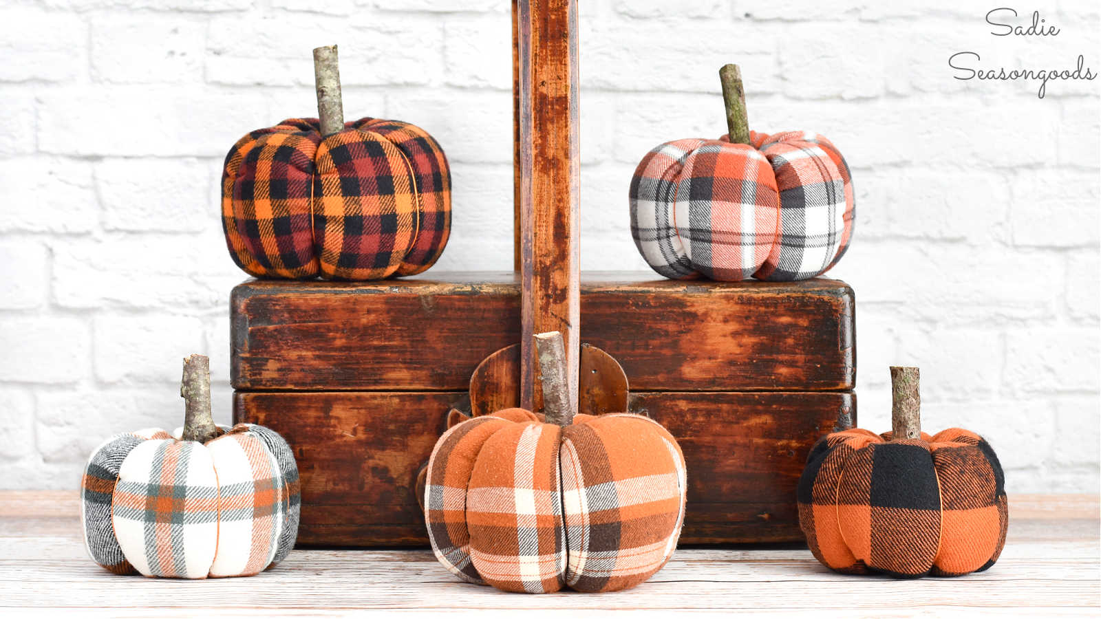 fabric pumpkins from flannels