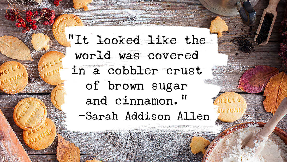 fall themed quote from sarah addison allen
