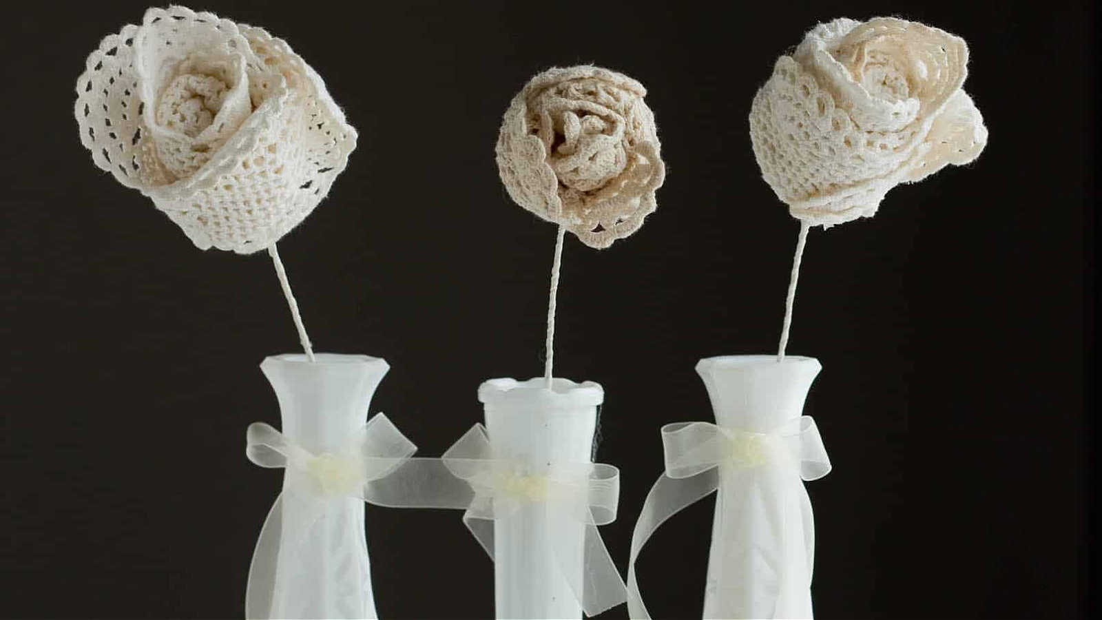 upcycling doilies into roses