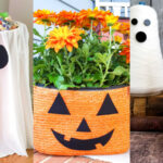 ghosts and jack-o-lanterns as halloween decoration ideas