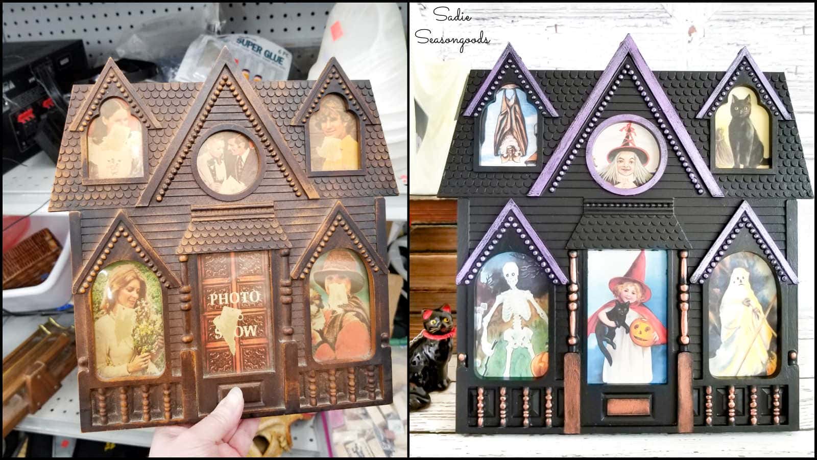 spooky picture frame for halloween
