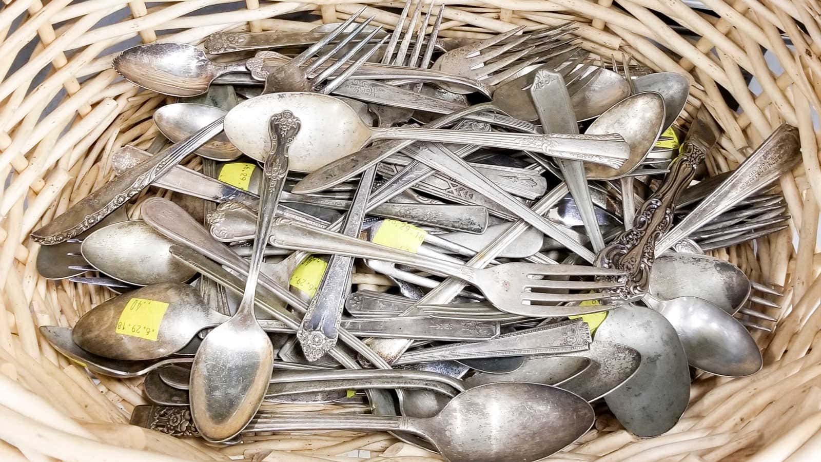 silver plate silverware for craft projects