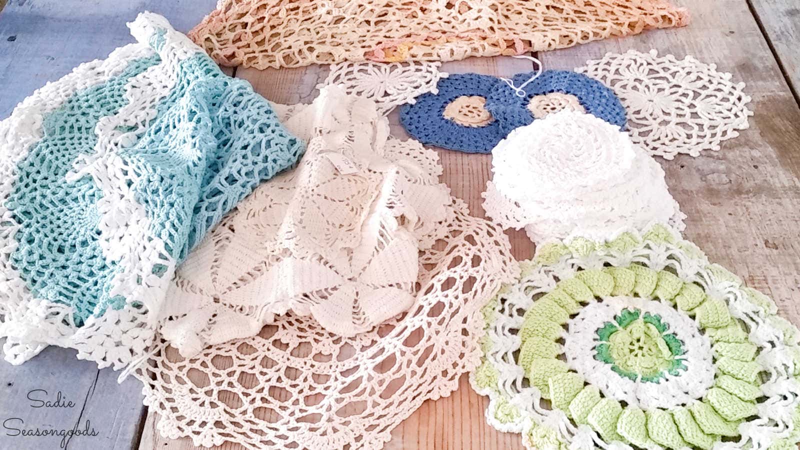 Delightful Ways with Doilies  Vintage linens, Lace doilies, Doilies crafts