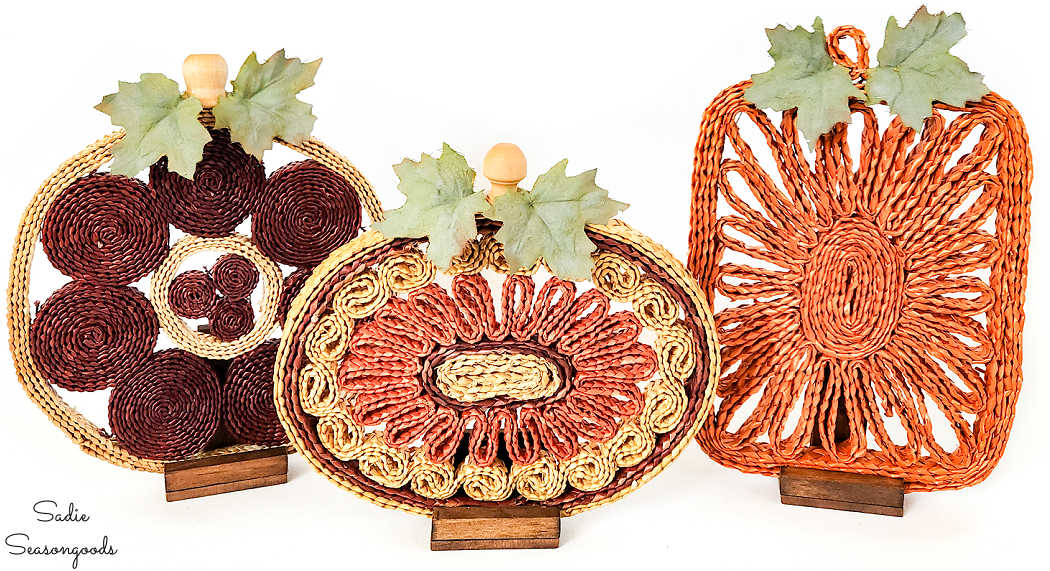 woven pumpkin decor