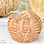 making a boho pumpkin with all-natural craft supplies