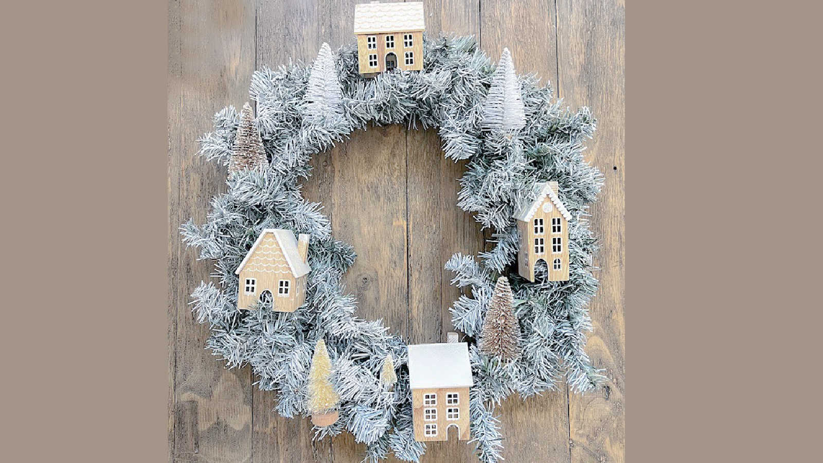 diy christmas village wreath
