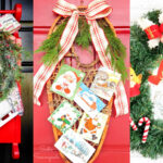 upcycle and repurpose with these christmas wreath ideas