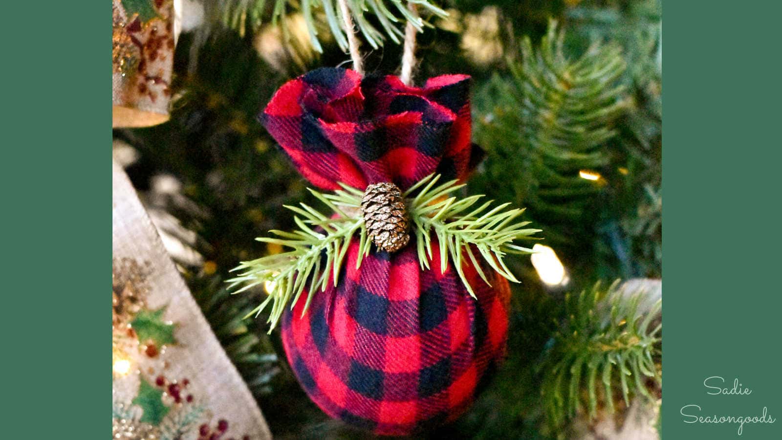 buffalo check ornament