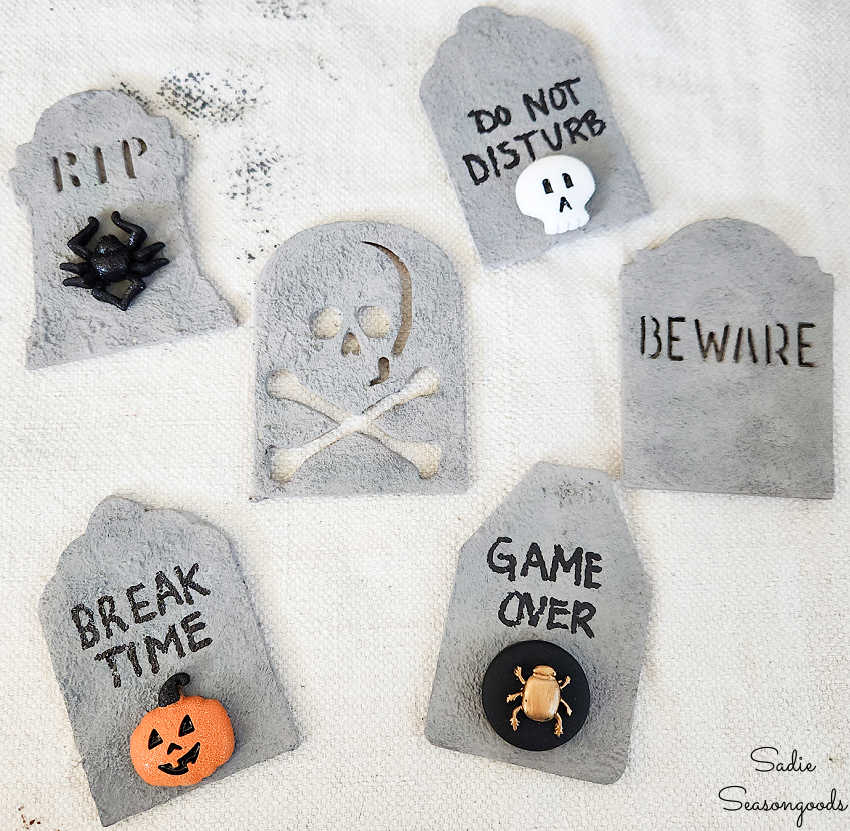 small gravestones for spooky art