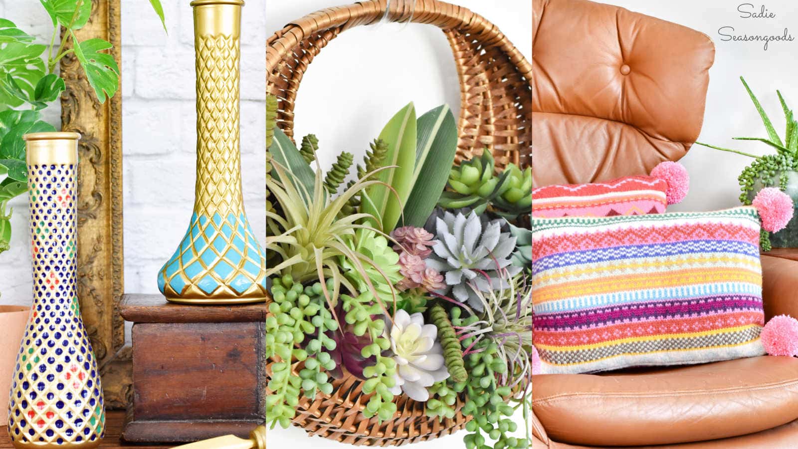 boho decor from thrift store finds