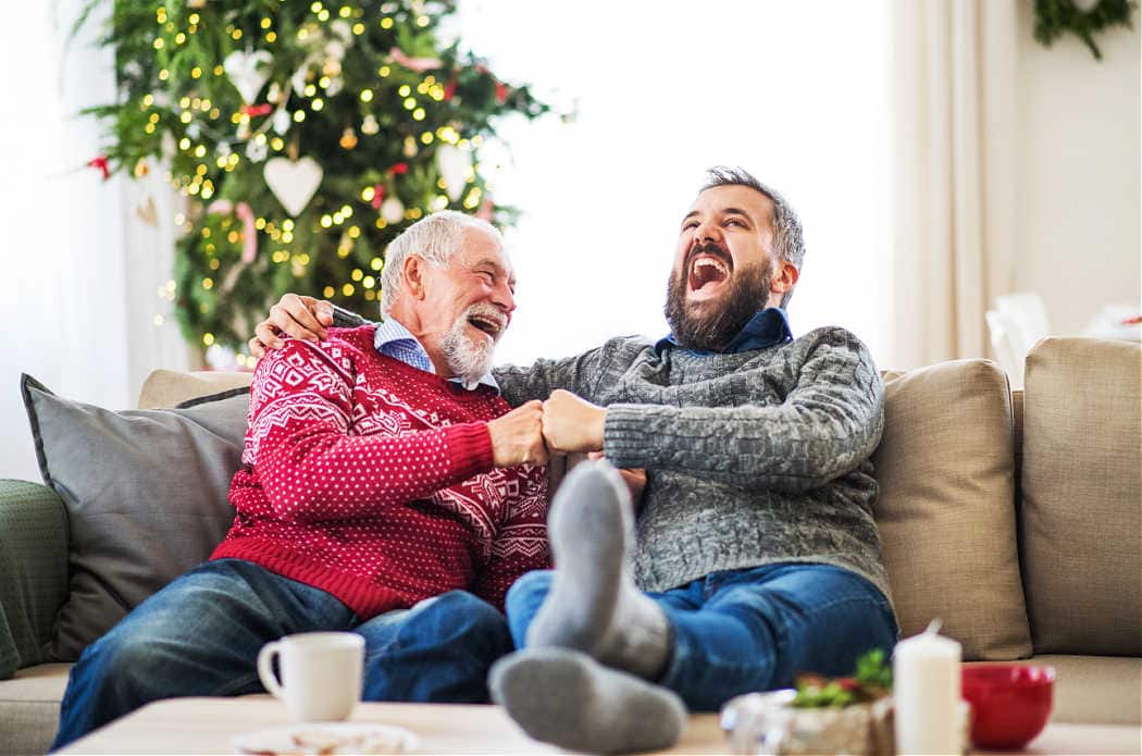 christmas storytelling with grandma and grandpa
