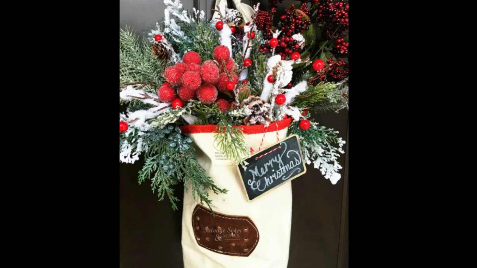 christmas wreath ideas with bags