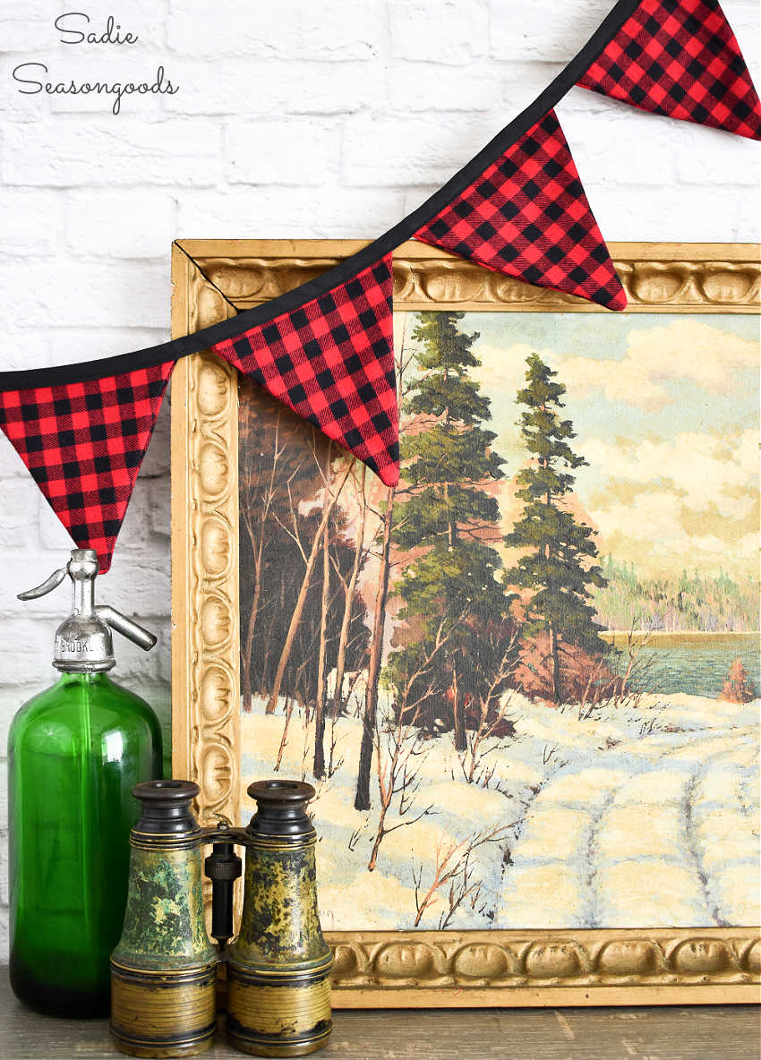 flannel bunting for rustic decor