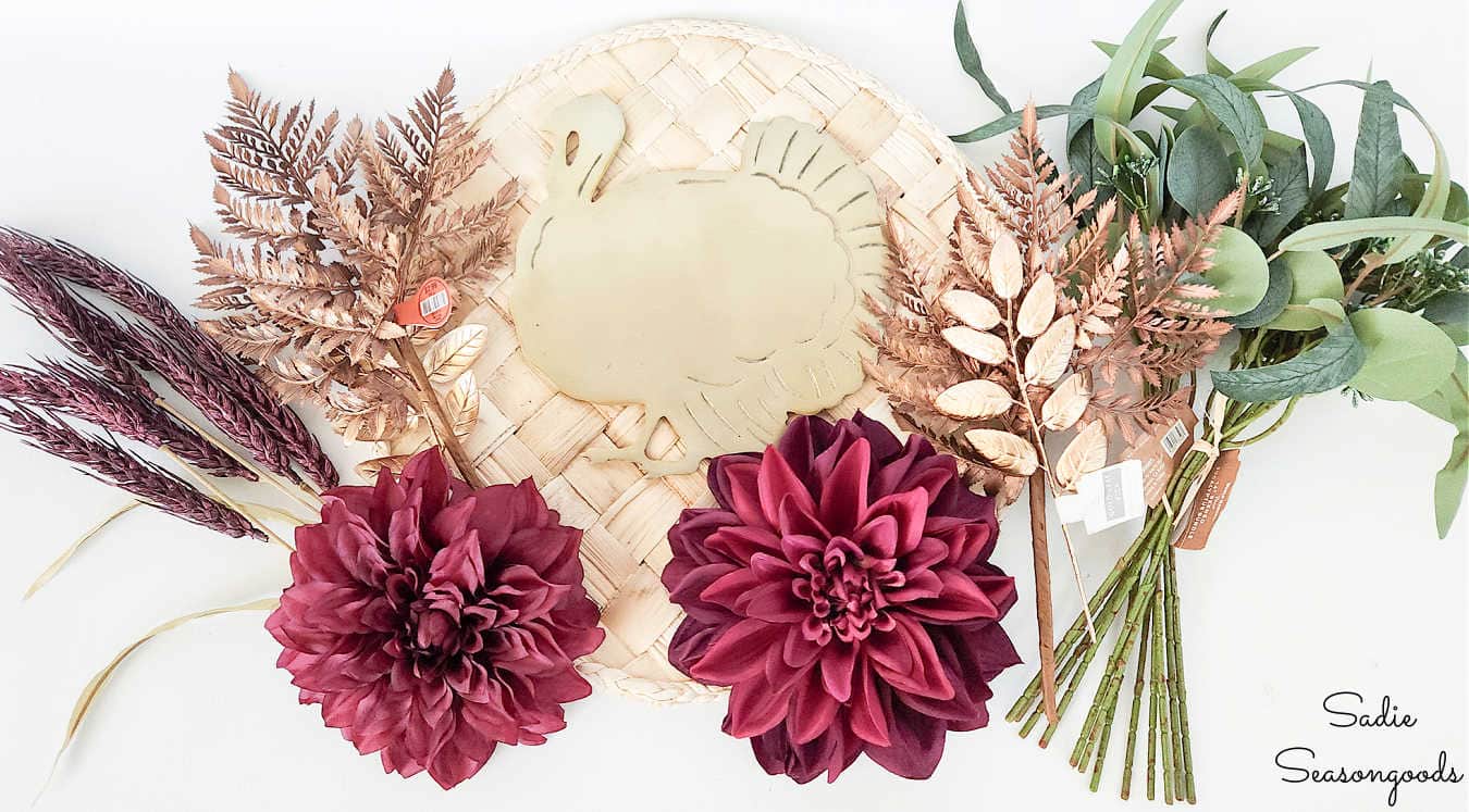 floral stems for thanksgiving door decor
