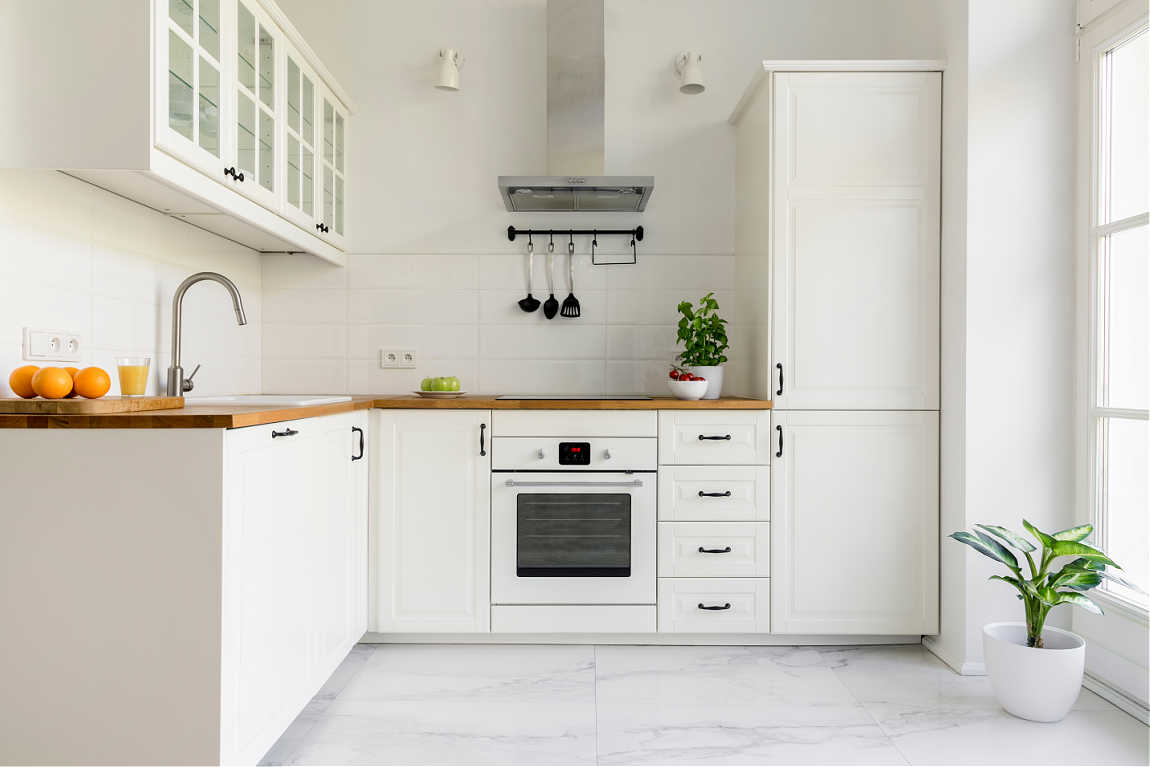 painted cabinets in a kitchen