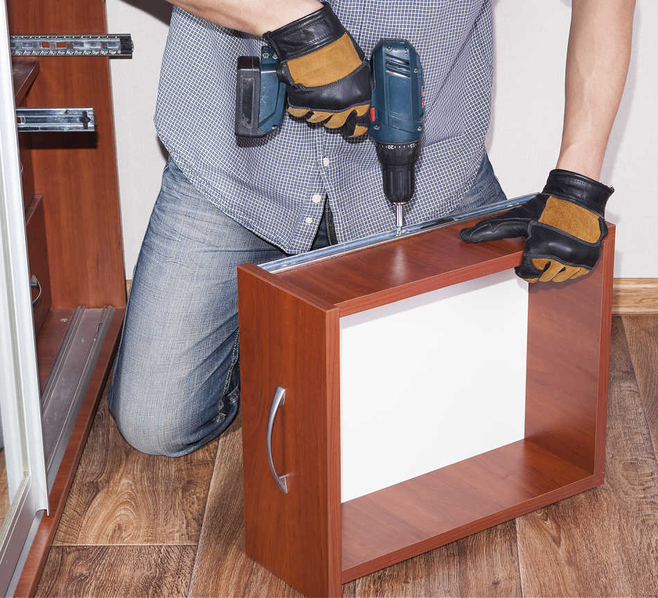 removing hardware from a kitchen drawer