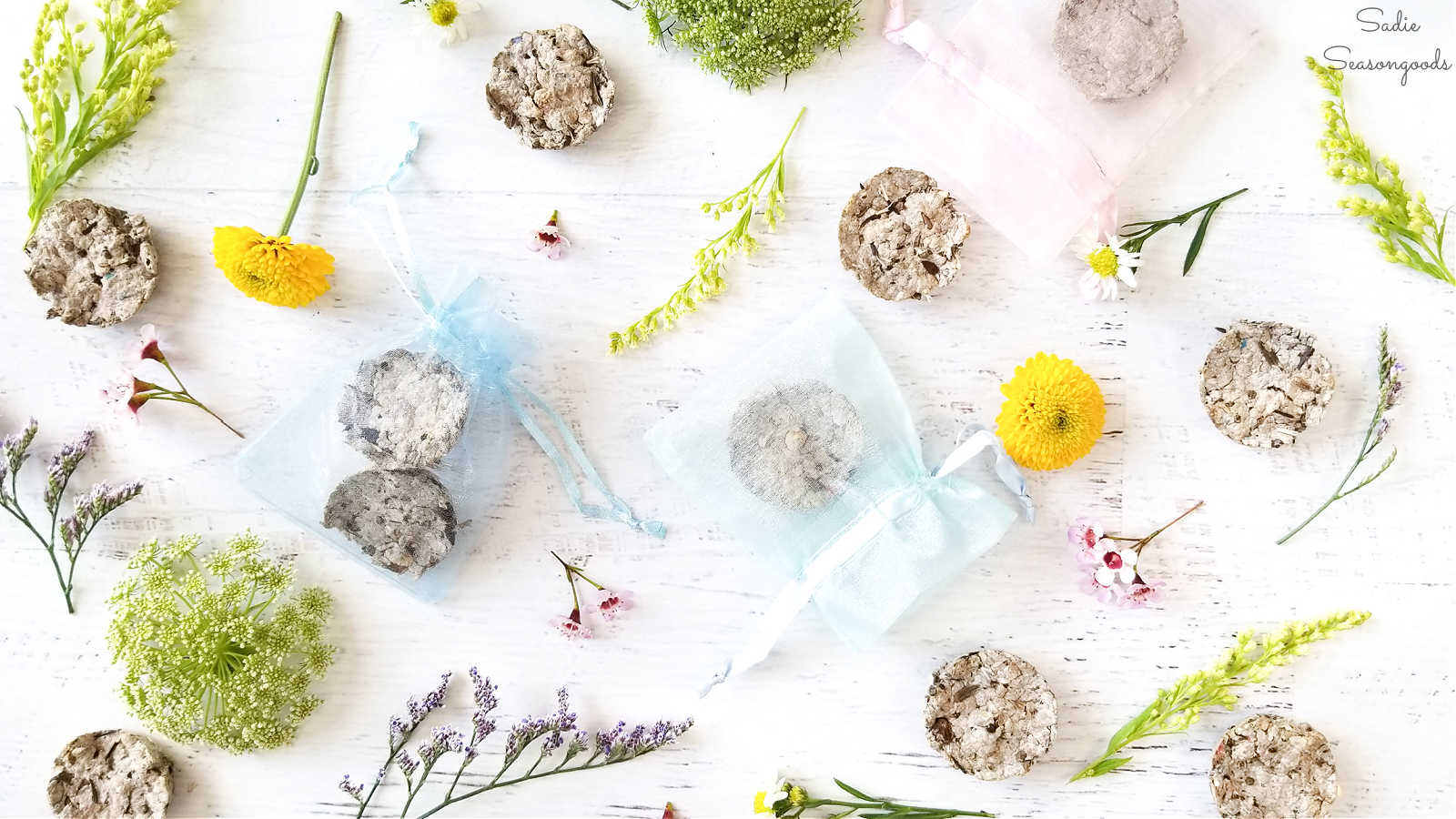 diy wildflower seed bombs from recycled paper