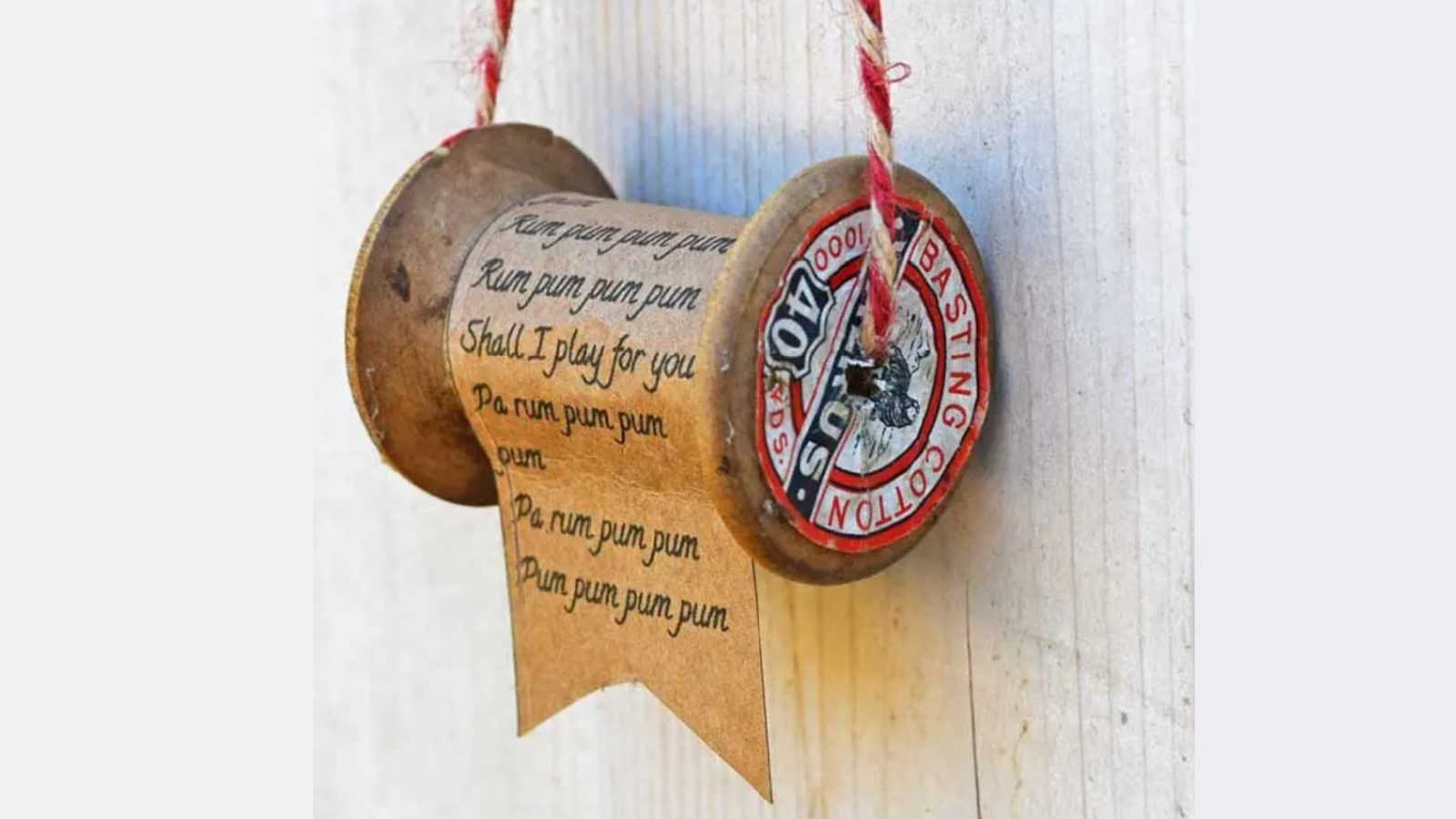 vintage wooden spool for ornament crafts