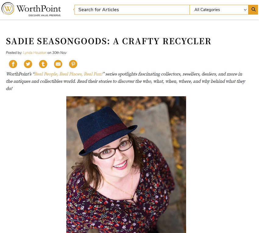 sarah ramberg talks about her blog sadie seasongoods with worthpoint