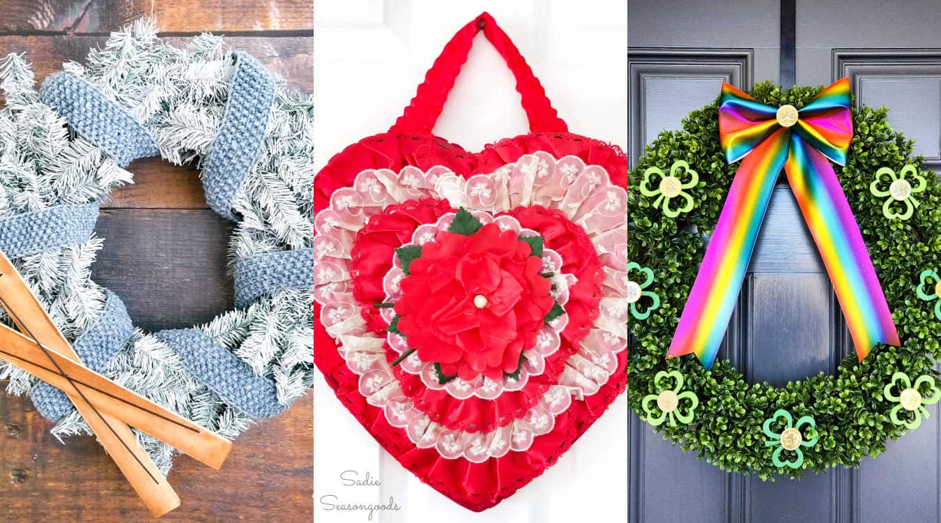 A Calendar of Upcycled Wreaths