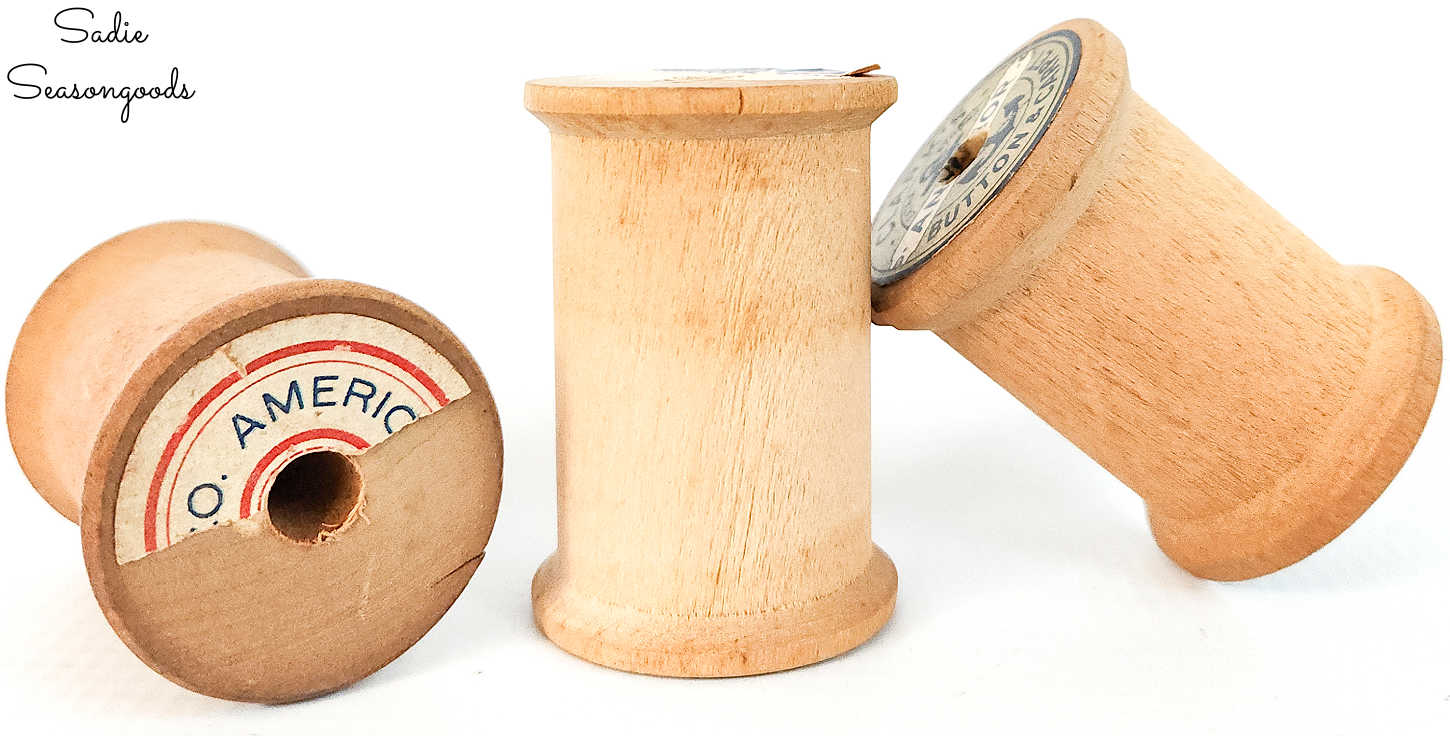 upcycle project for wooden spools