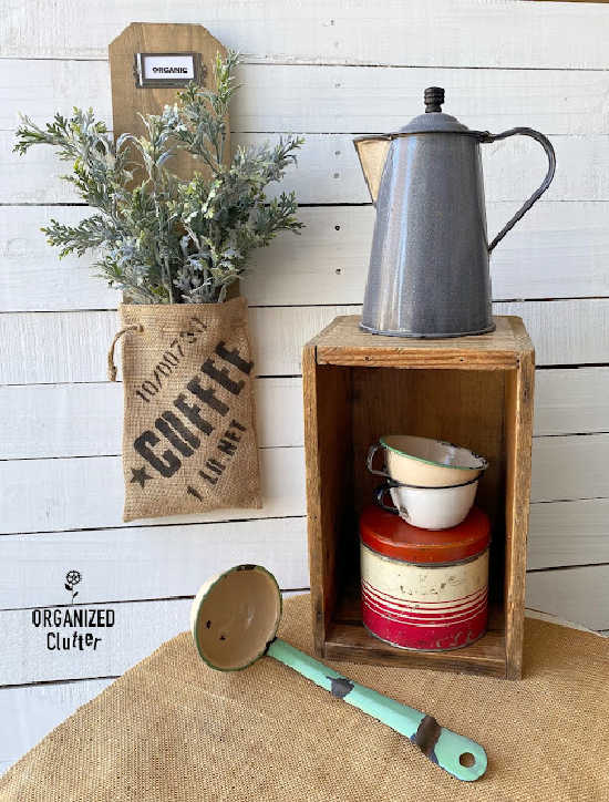 burlap in farmhouse decor