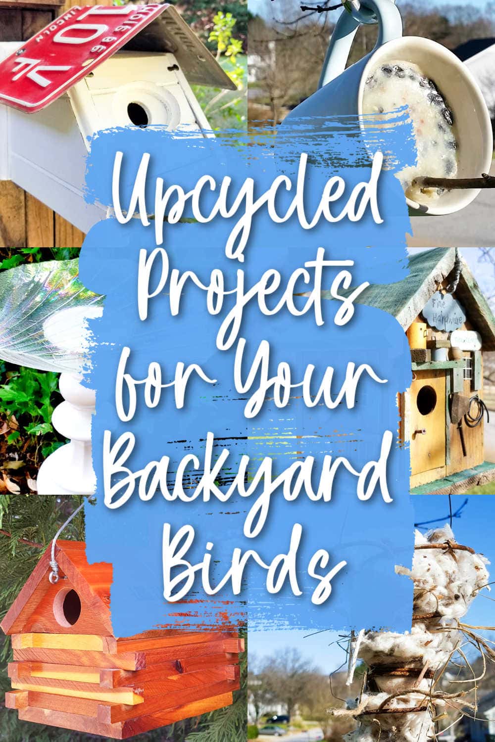 upcycle projects for bird baths and feeders