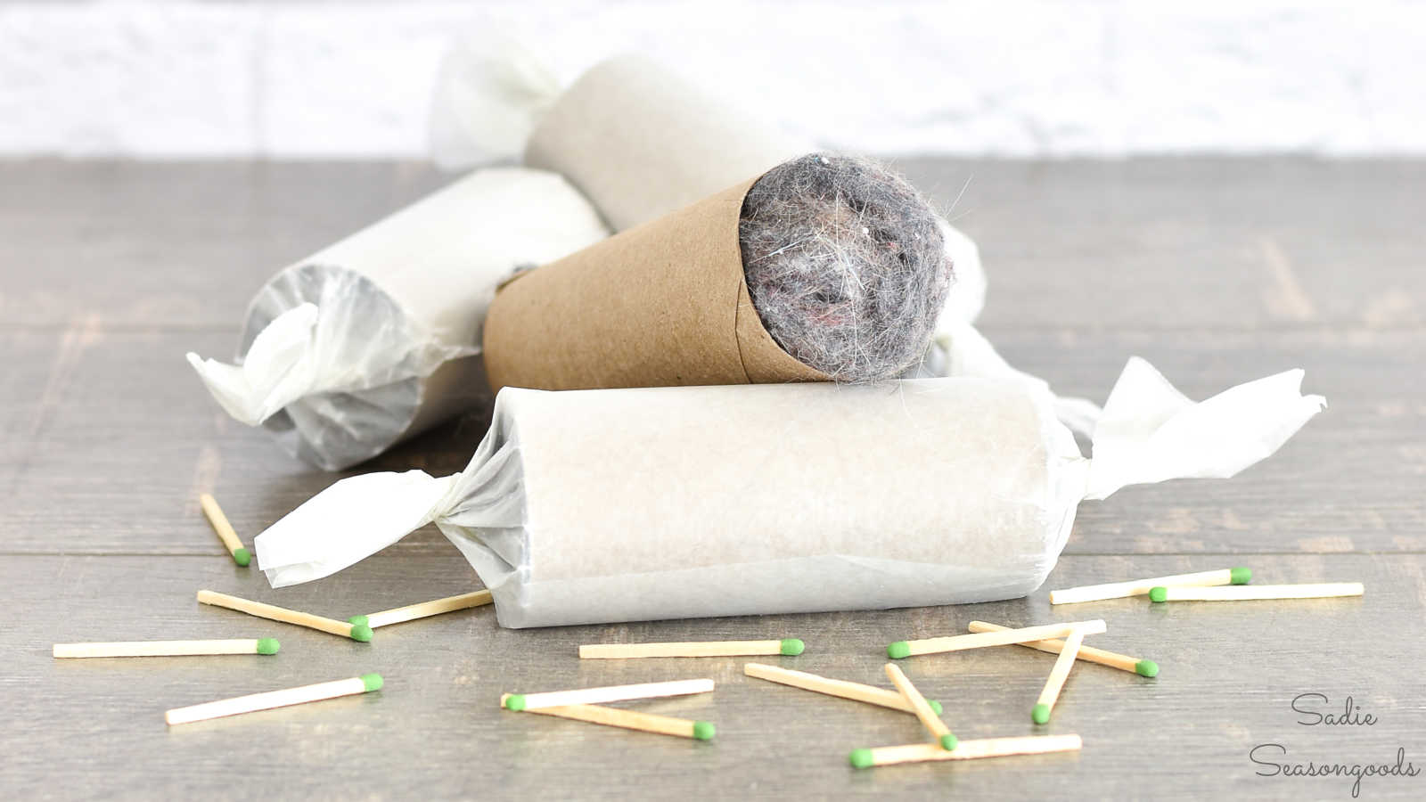 fire starters made from dryer lint