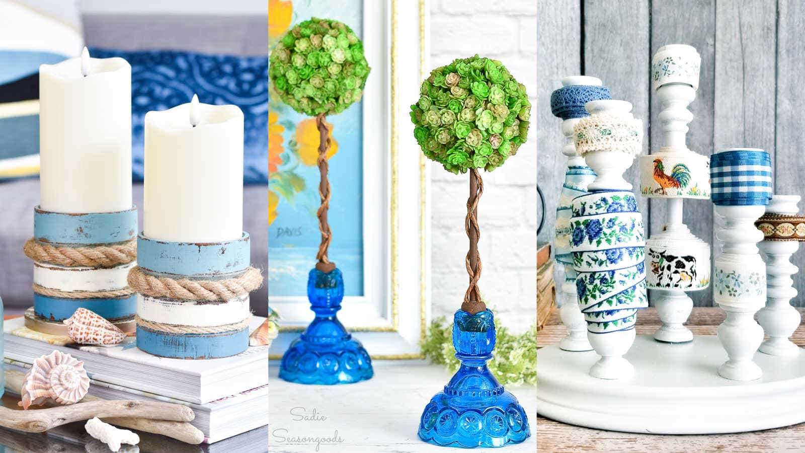 repurposed projects with candlesticks and candle holders